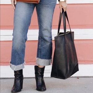 Mark & Graham The Daily Leather Tote BLACK